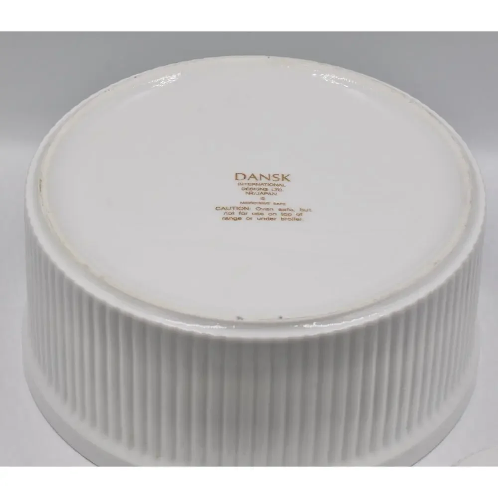 Dansk Bistro 4pc Christianshavn Ribbed Ramekins & Soufflé Casserole Dish